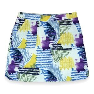 Chicos Zenergy Palms Skort Skirt Womens Size 0.5 US 6 Pockets Golf Active